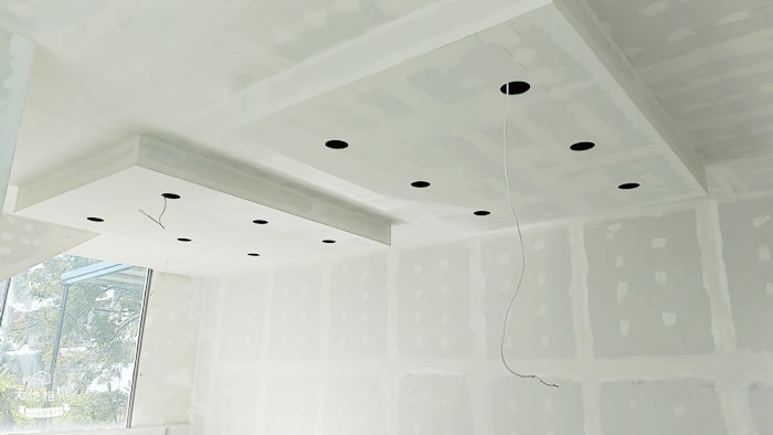 高雄房間改造 : 輕鋼架天花板-矽酸鈣板-暗架天花板