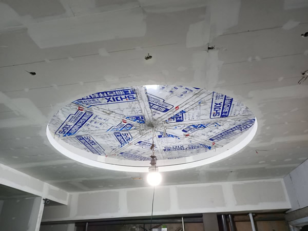 高雄造型天花板-輕鋼架天花板-矽酸鈣板-暗架天花板